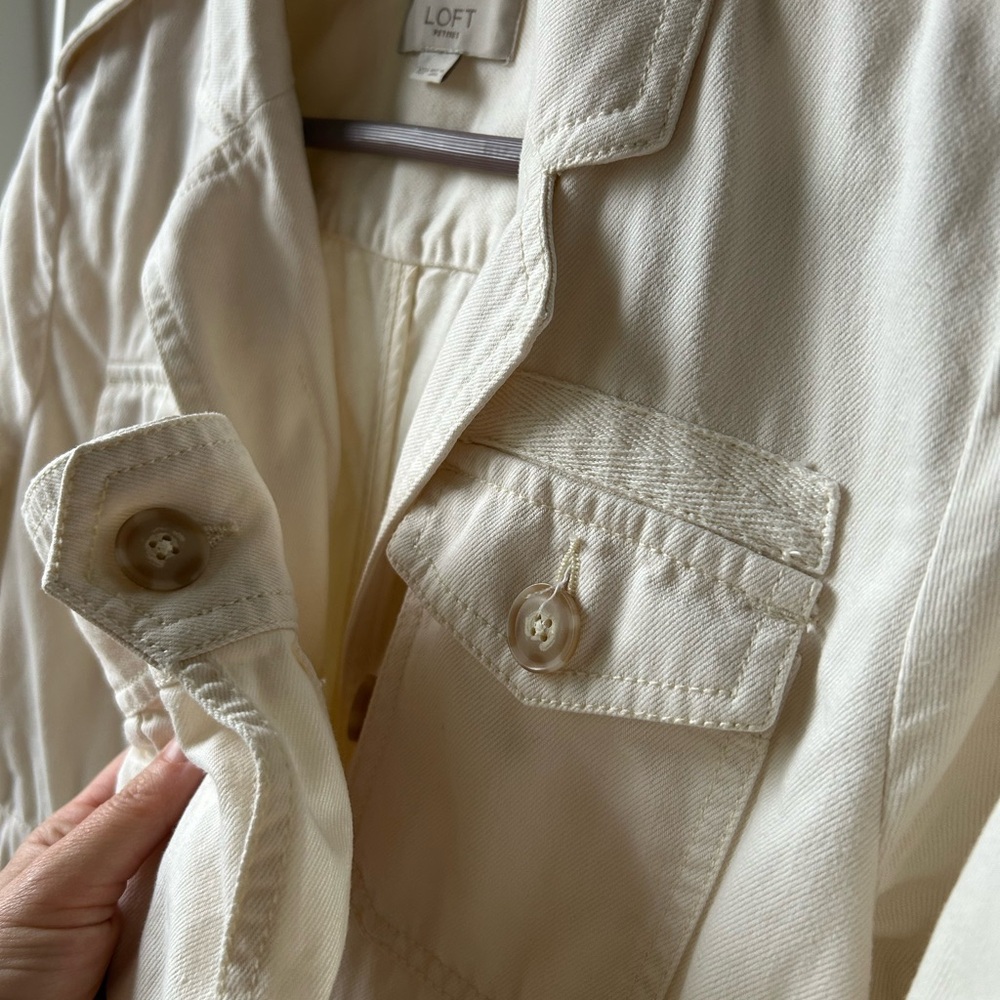 LOFT Cream Utility Jacket - Picture 7 of 10